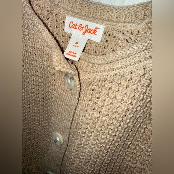 NWT CAT & JACK baby Girl beautiful cardigan sweater sz 3T ✨ - Picture 2 of 4